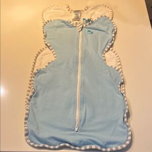 Love to Dream Blue and White Swaddle
